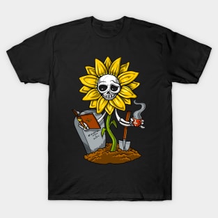 Sunflower Skeleton Hippie T-Shirt